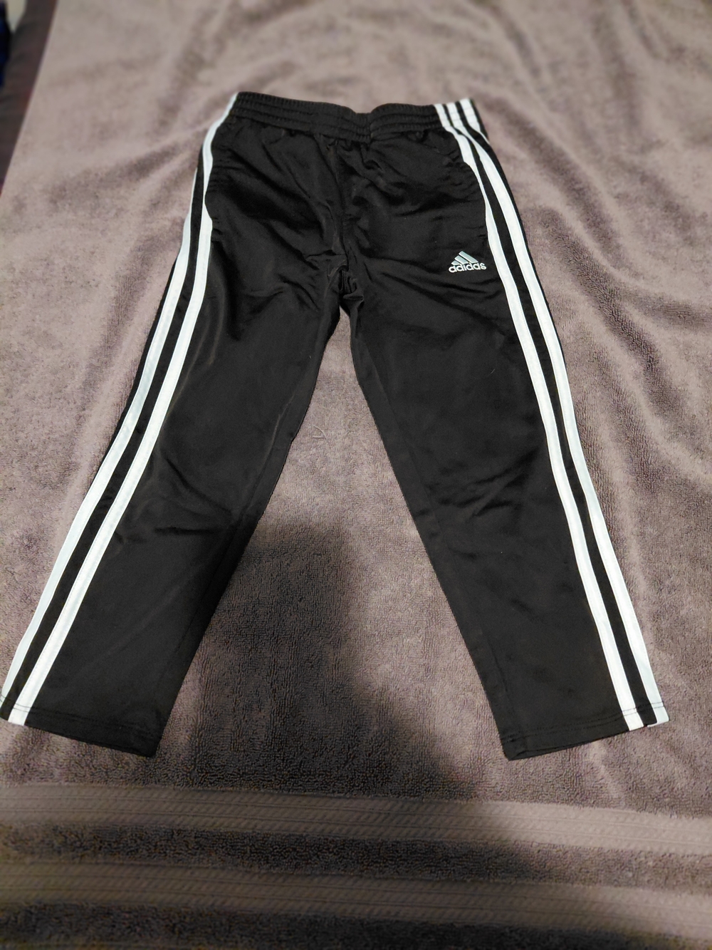 adidas Black Sweatpants with White Side Stripes